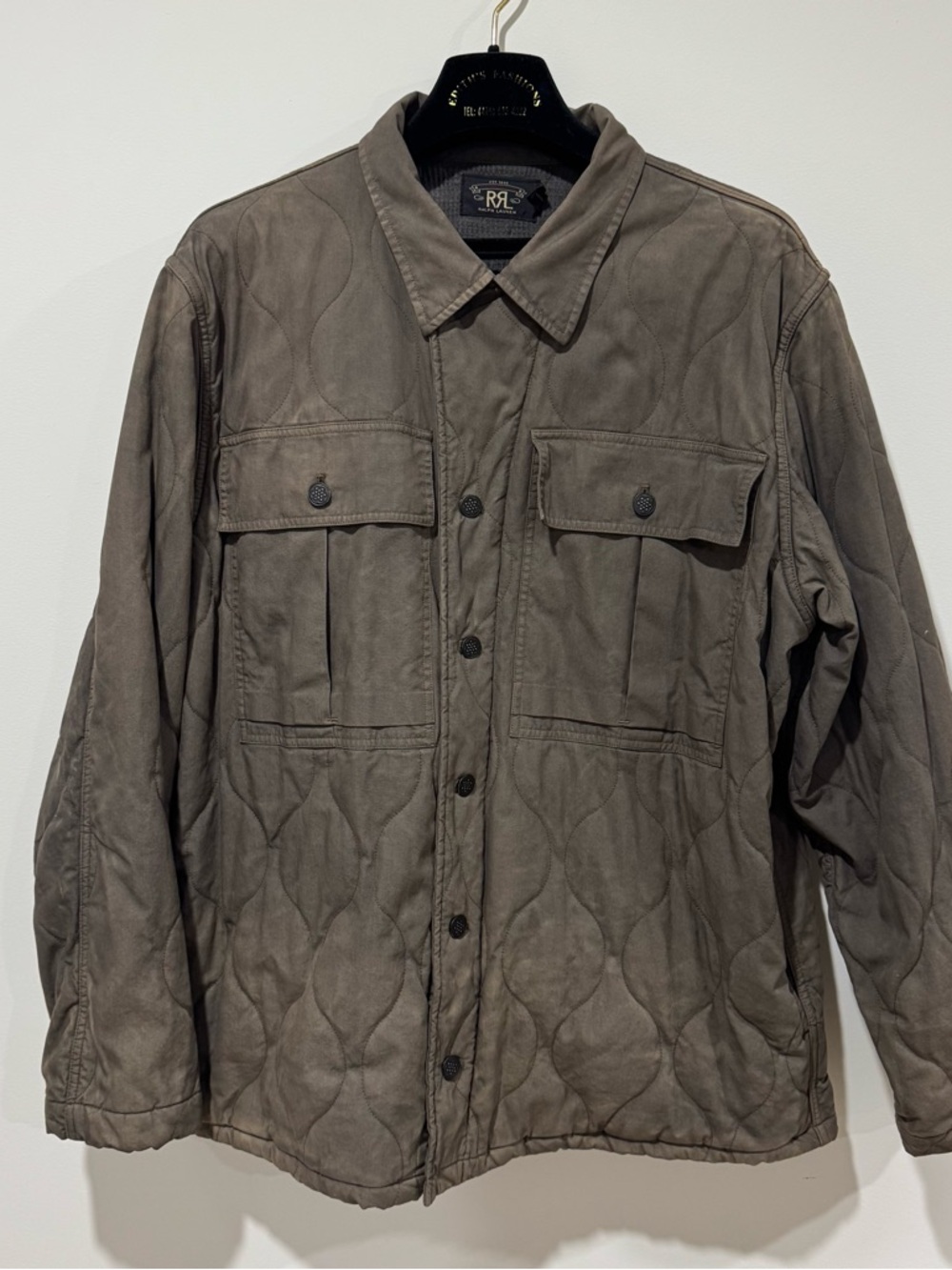 RRL Ralph Lauren men’s long sleeve lightweight quilted jacket coat size XL